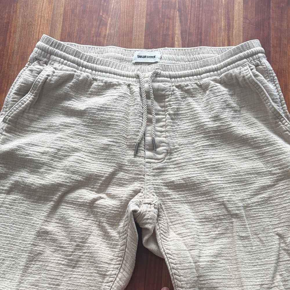 Taylor Stitch Cream Textured Jogger Sweatpants